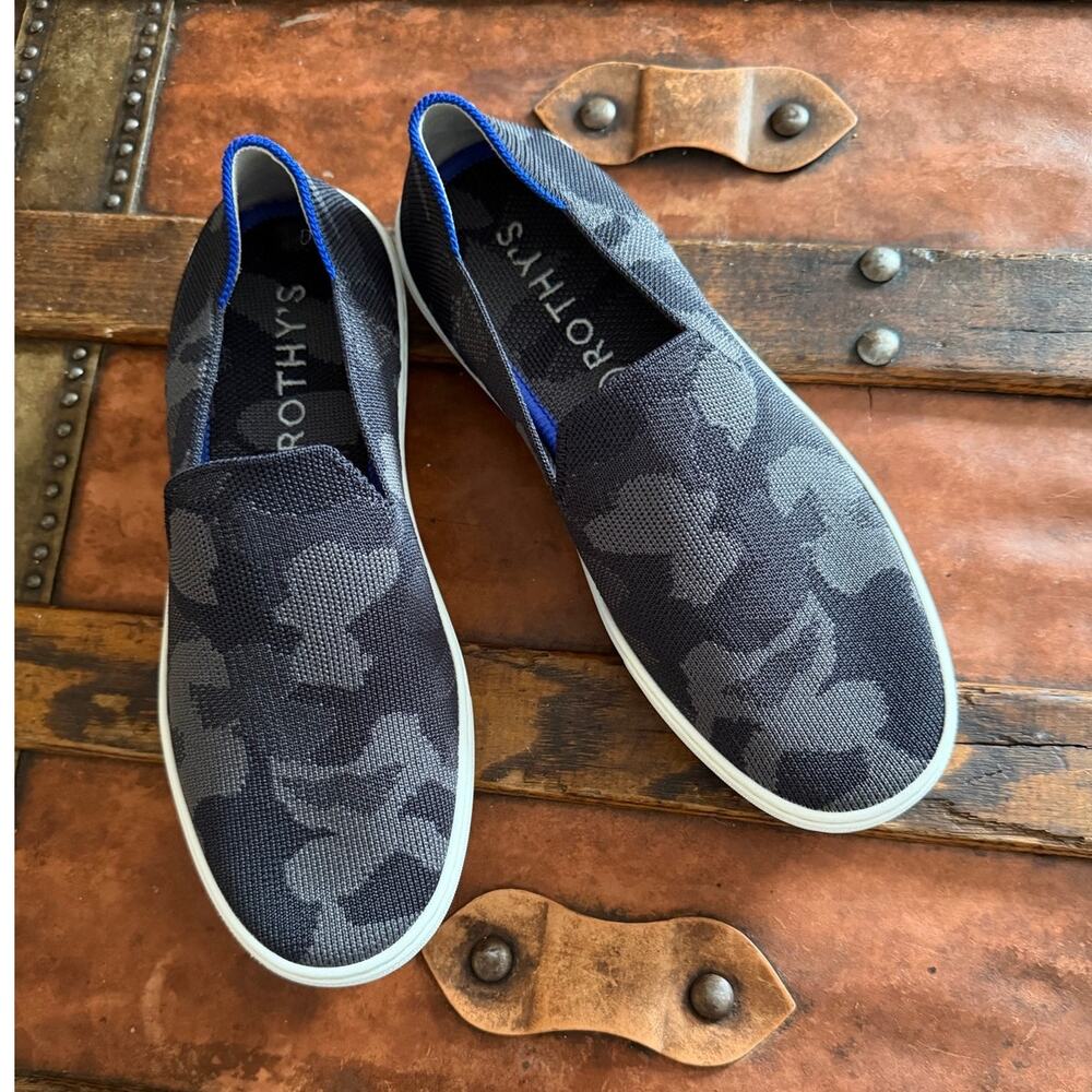 Rothy's Original Slip On Sneaker in Gray Camco